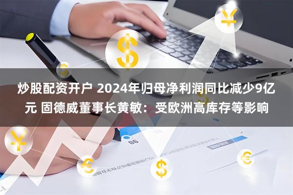 炒股配资开户 2024年归母净利润同比减少9亿元 固德威董事长黄敏：受欧洲高库存等影响