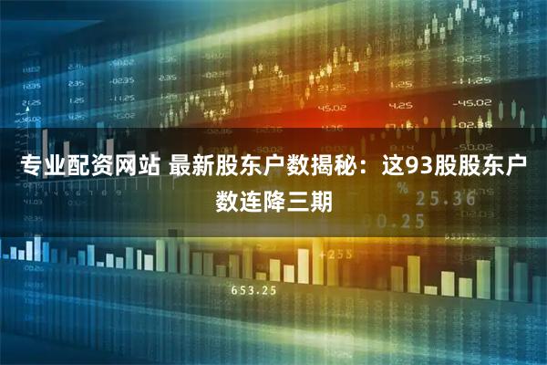 专业配资网站 最新股东户数揭秘：这93股股东户数连降三期